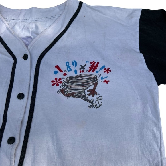 TAZMANIAN Devil Vintage 90’s Savage Slugger Baseball Jersey Shirt SZ L *READ - Picture 3 of 14